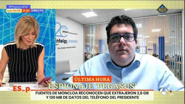 Enrique Domínguez, director de Estrategia de Entelgy Innotec Security, habla de Pegasus en Antena 3