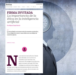El País Retina nos publica la tribuna: “La importancia de la ética en la Inteligencia Artificial”
