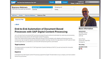 DCL Consultores presenta la sesión “Automatización End-to-End de los procesos basados en documentos con SAP Digital Content Processing”